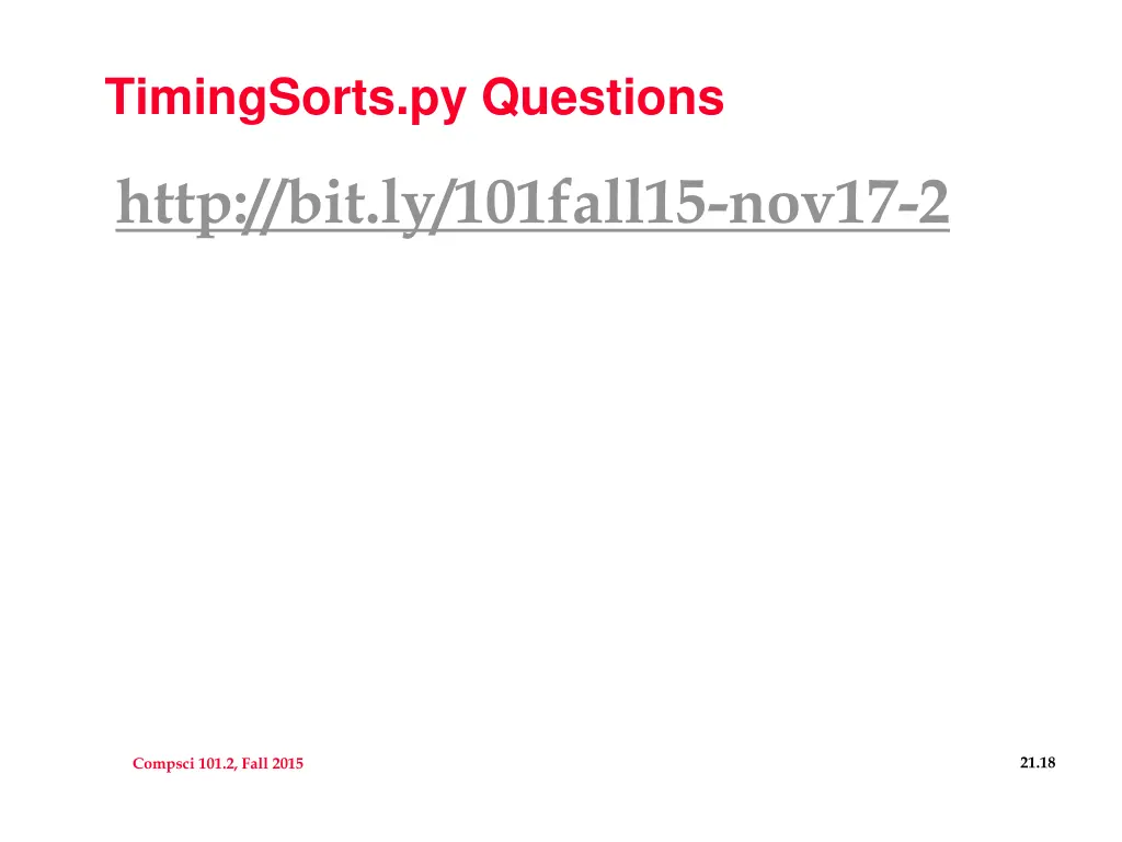 timingsorts py questions