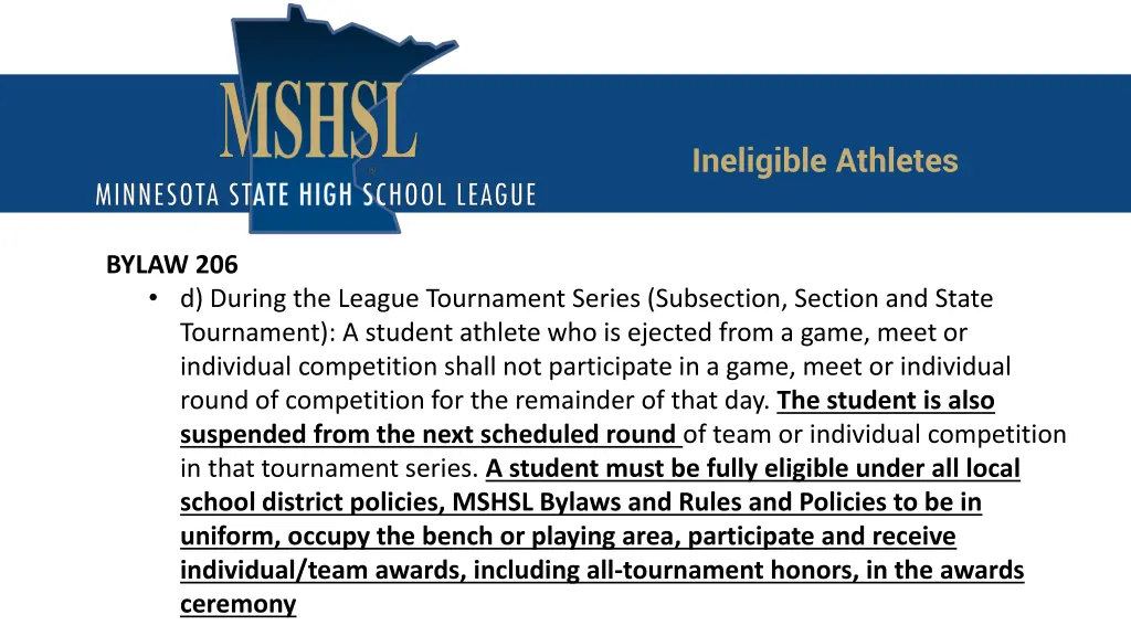 ineligible athletes