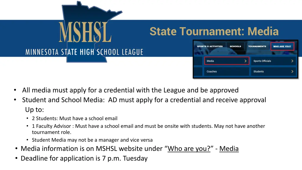 state tournament media