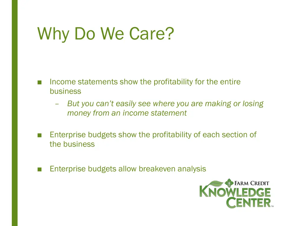 why do we care