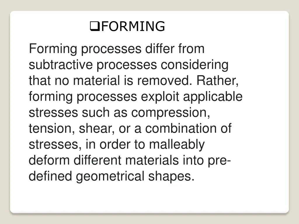 forming