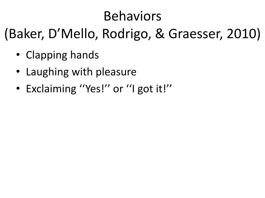 behaviors 1
