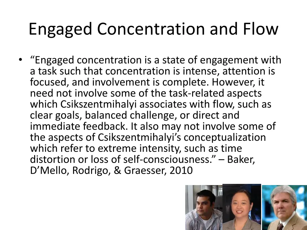 engaged concentration and flow
