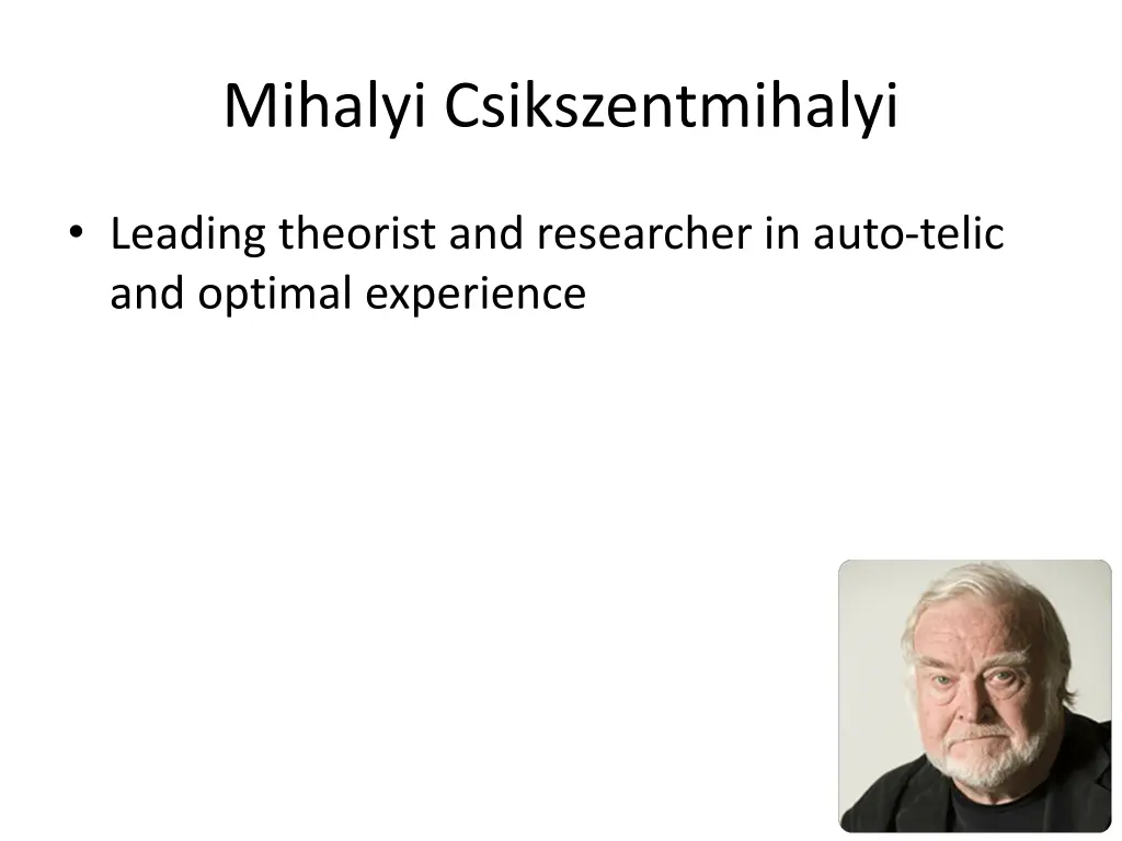 mihalyi csikszentmihalyi