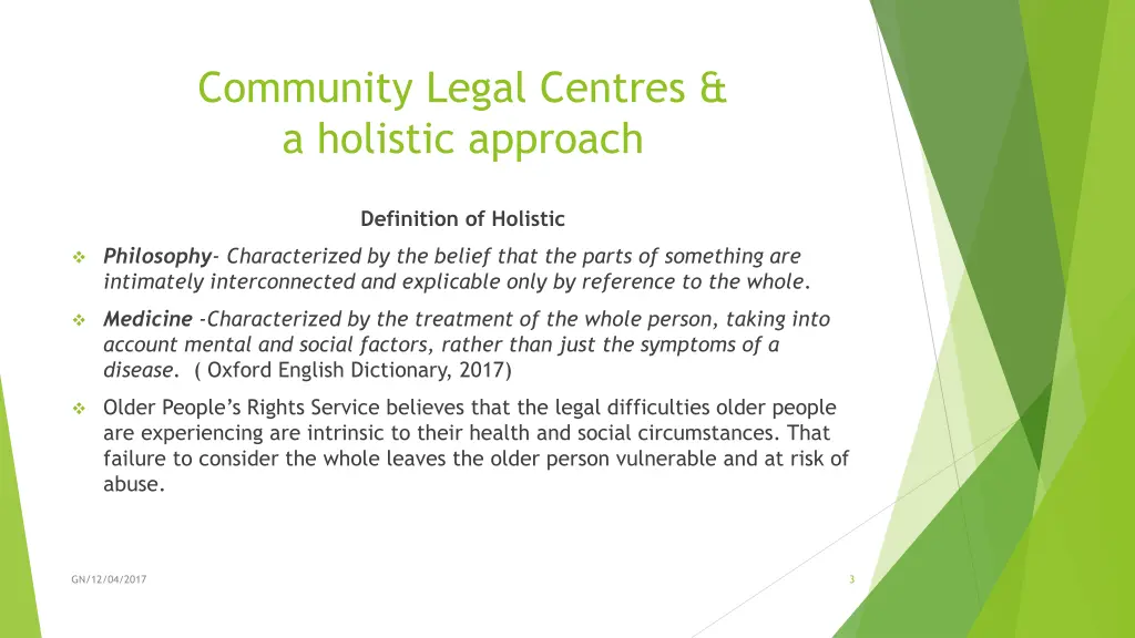 community legal centres a holistic approach
