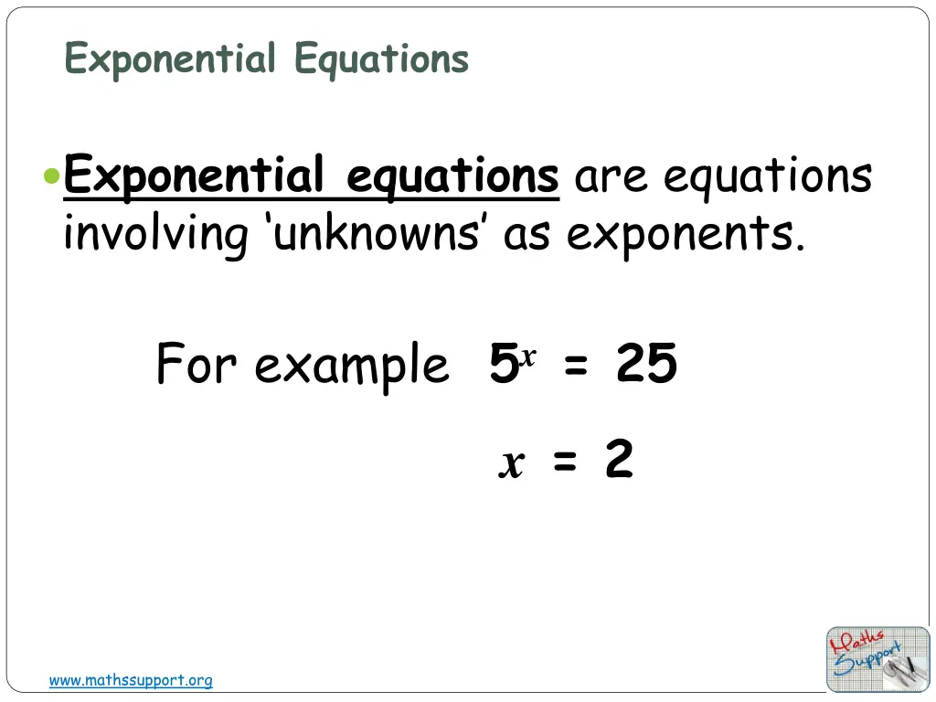 exponential equations