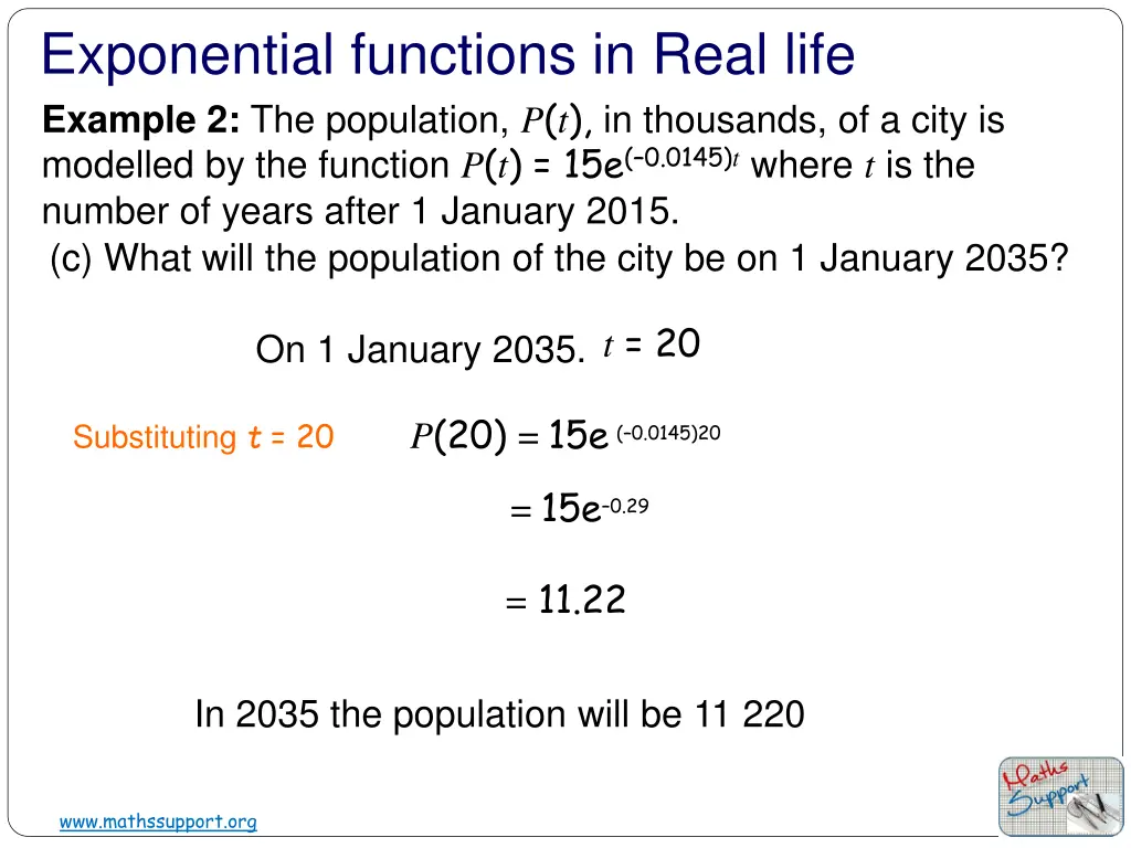 exponential functions in real life example 2