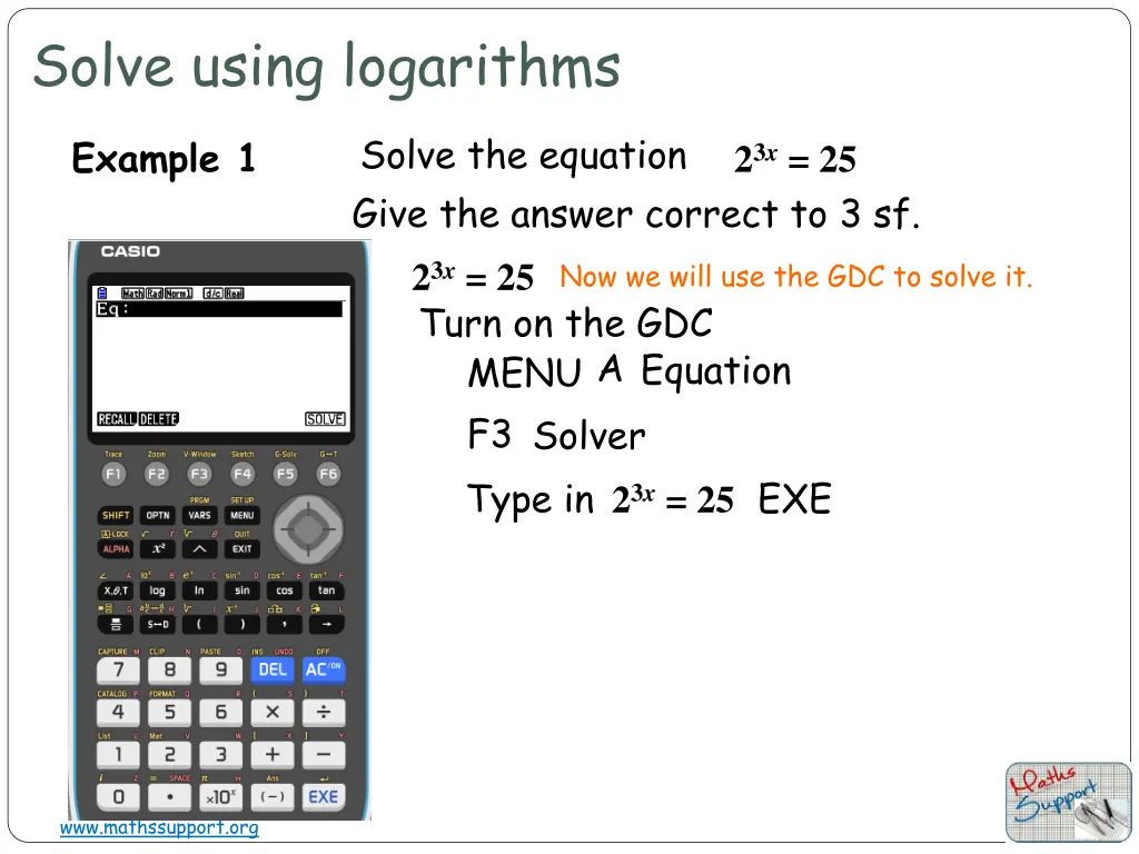 solve using logarithms 3