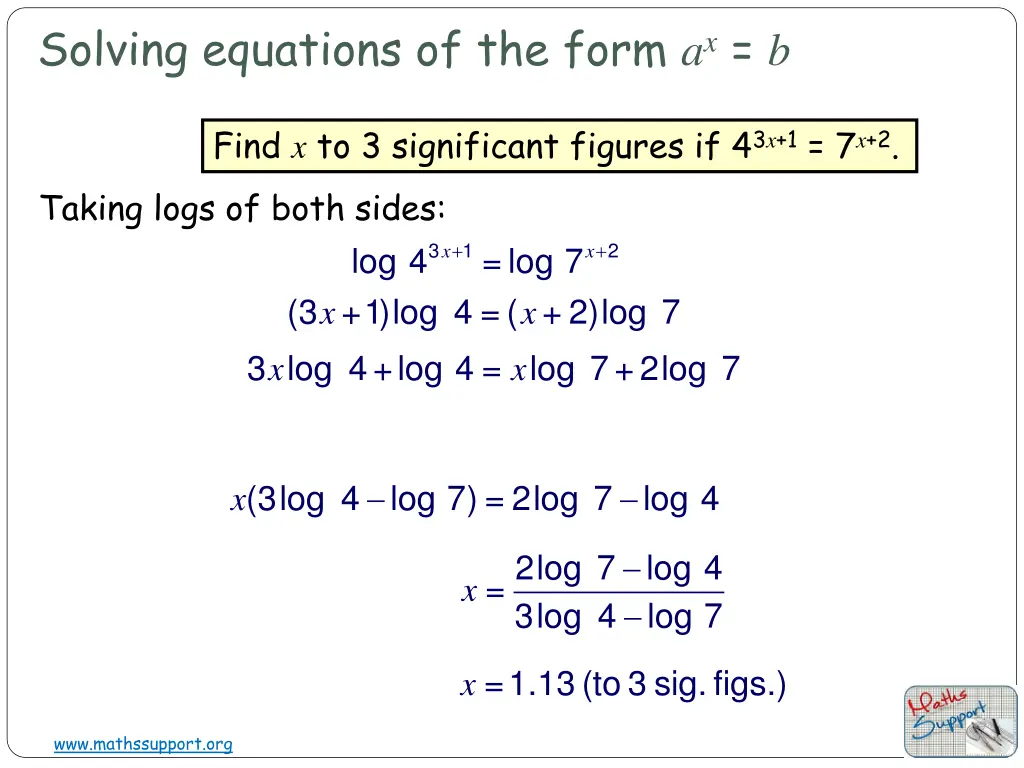 solving equations of the form a x b 1