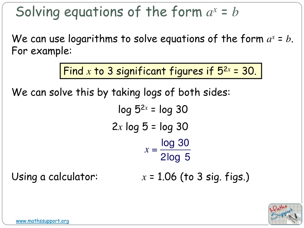 solving equations of the form a x b