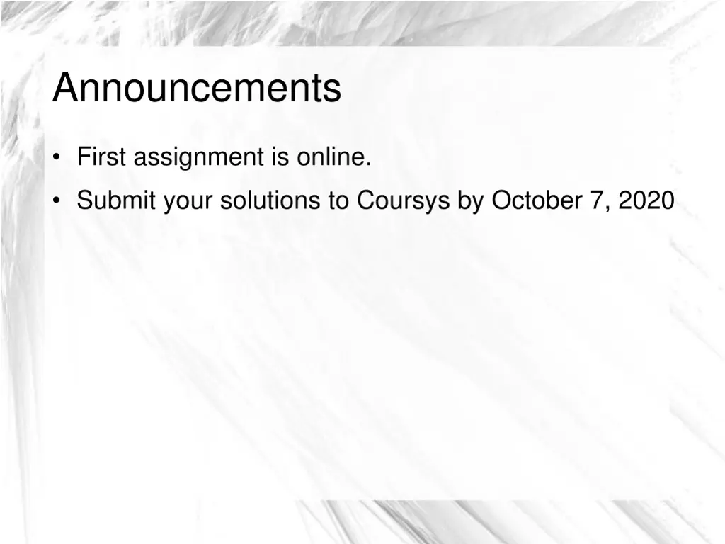 announcements