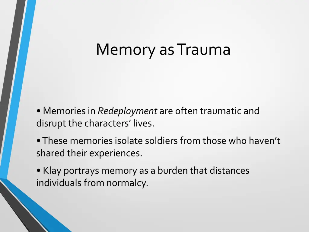 memory as trauma