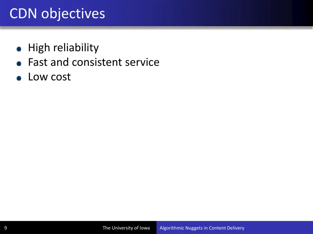 cdn objectives
