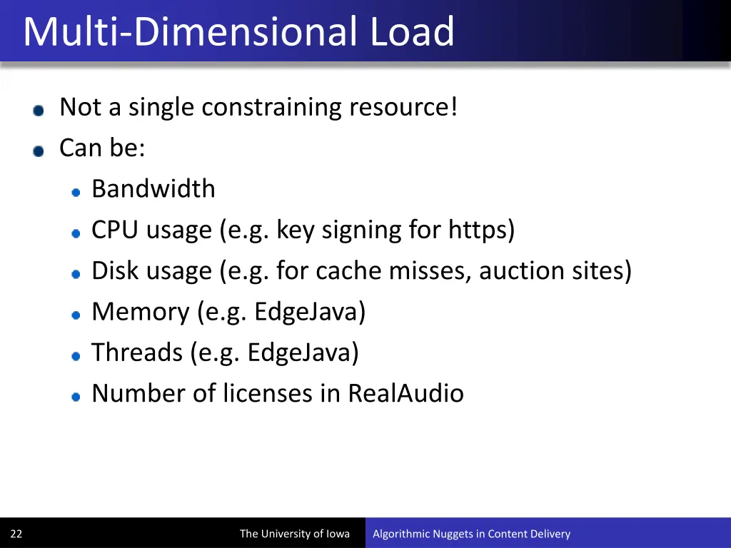 multi dimensional load