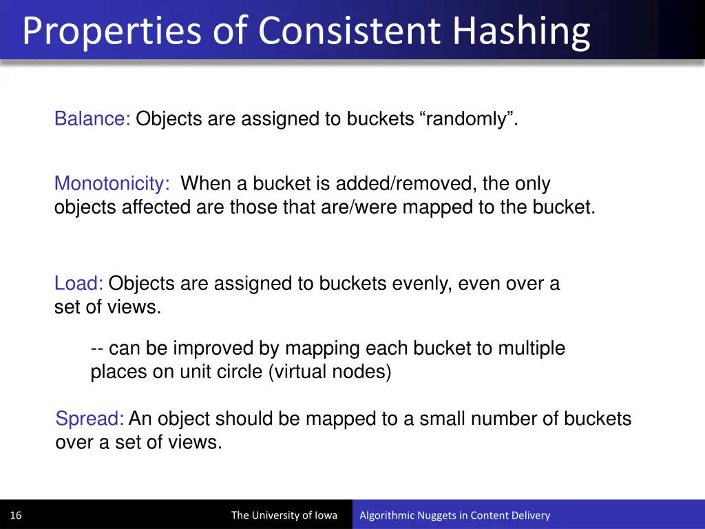 properties of consistent hashing