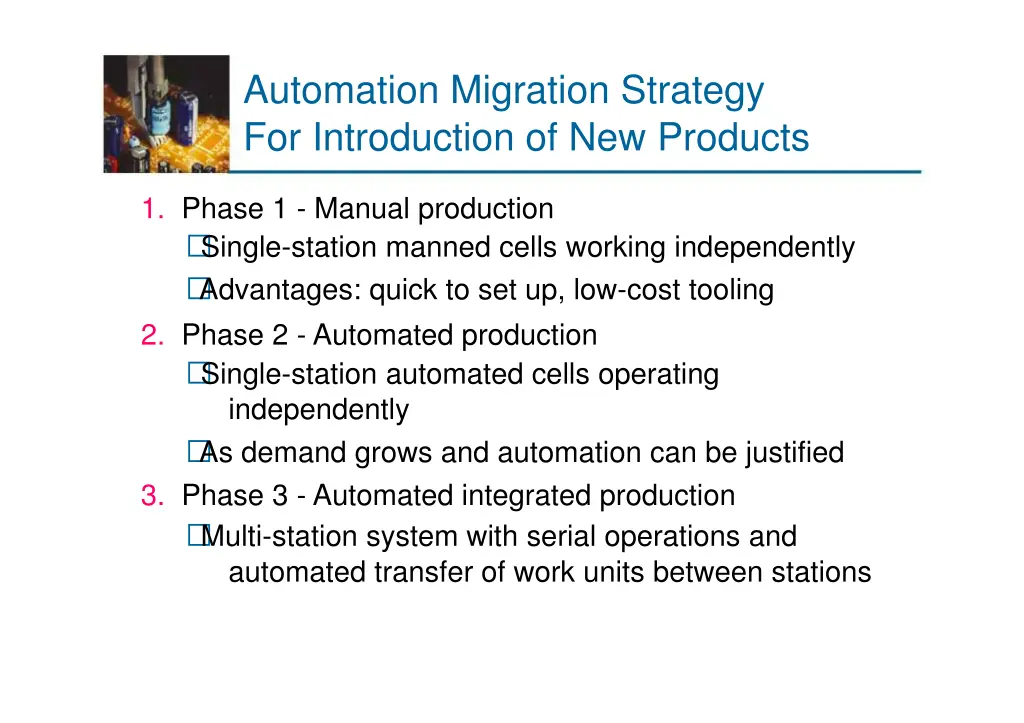 automation migration strategy for introduction