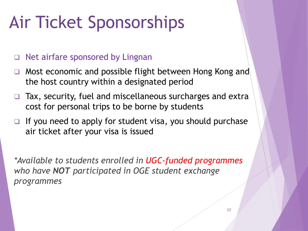 air ticket sponsorships