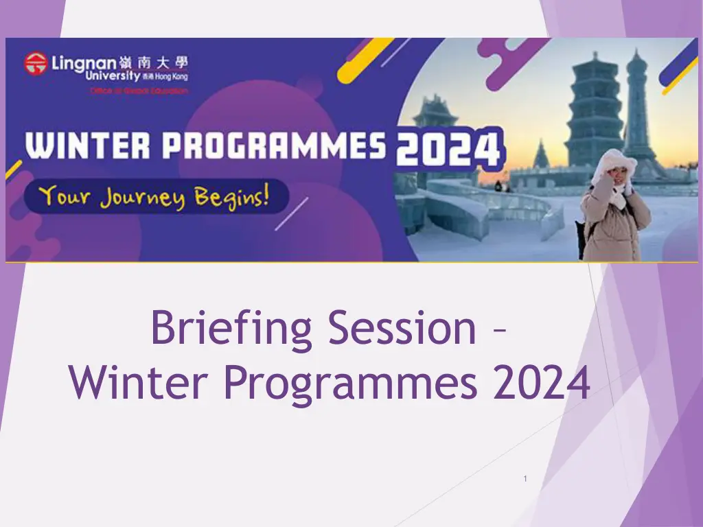 briefing session winter programmes 2024