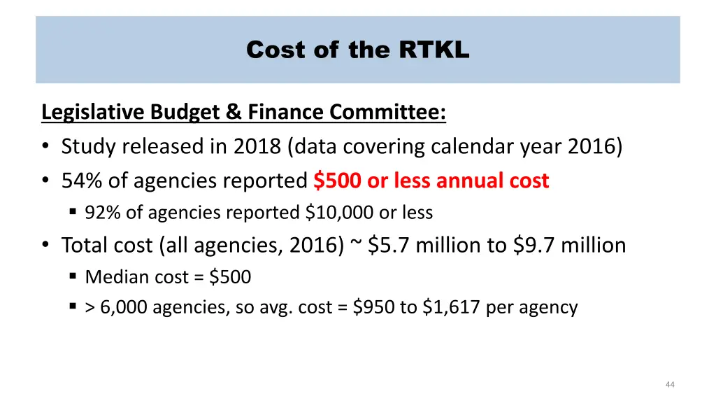 cost of the rtkl