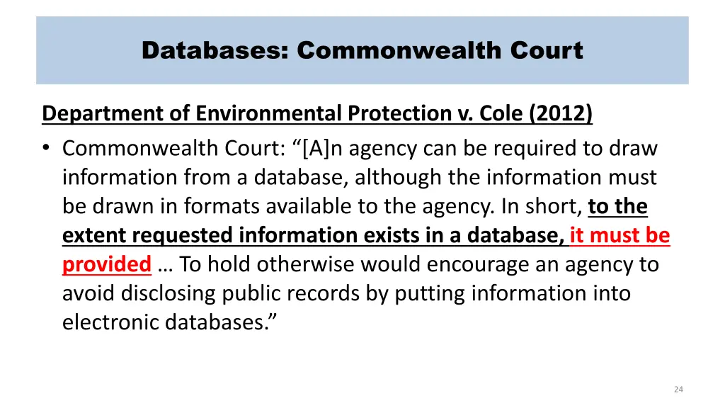 databases commonwealth court 1
