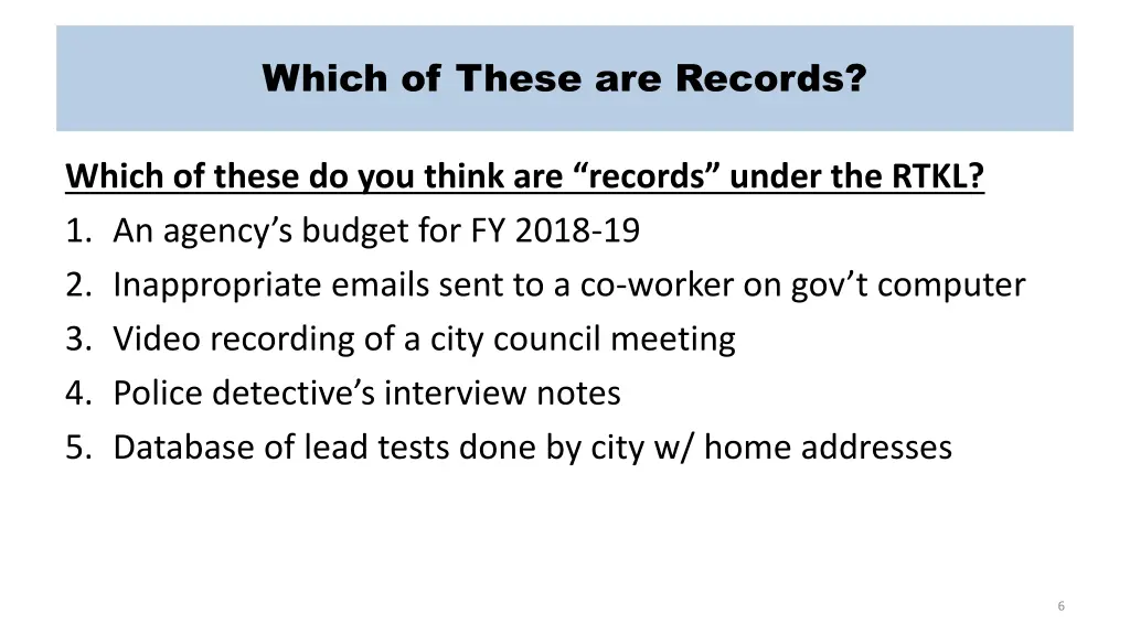 which of these are records