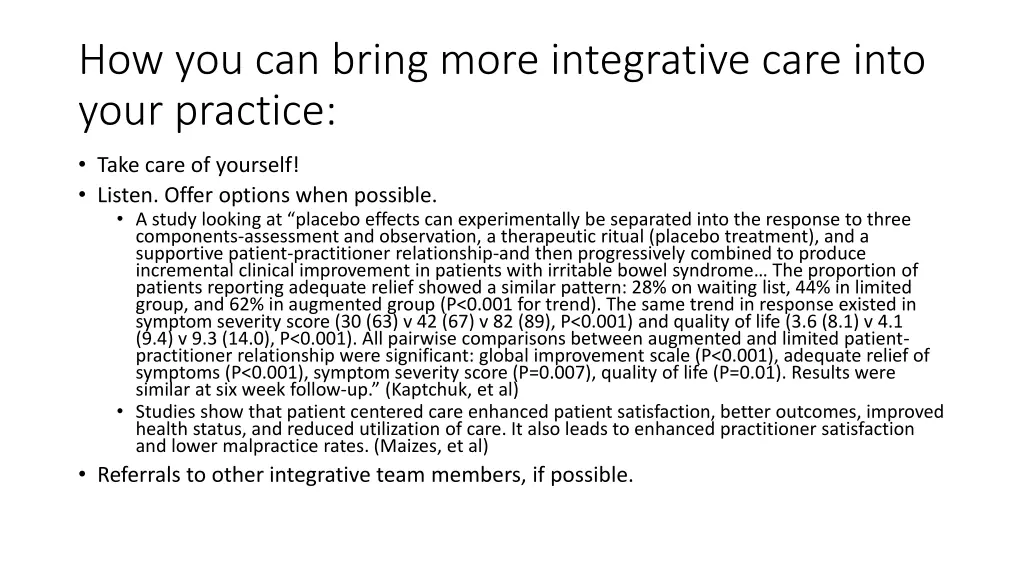 how you can bring more integrative care into your