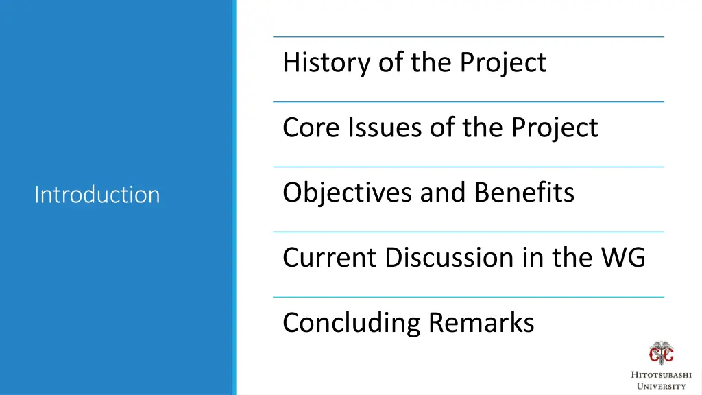 history of the project