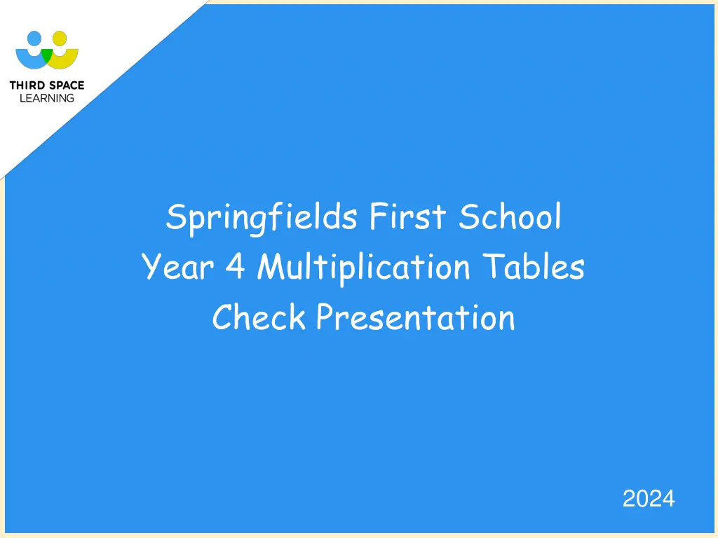 springfields first school year 4 multiplication