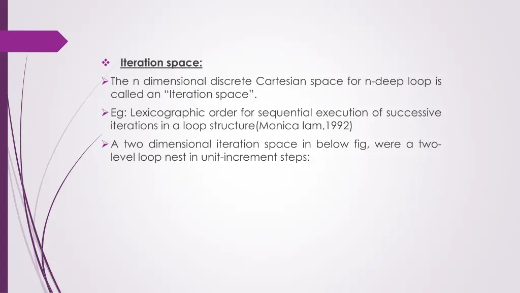 iteration space the n dimensional discrete