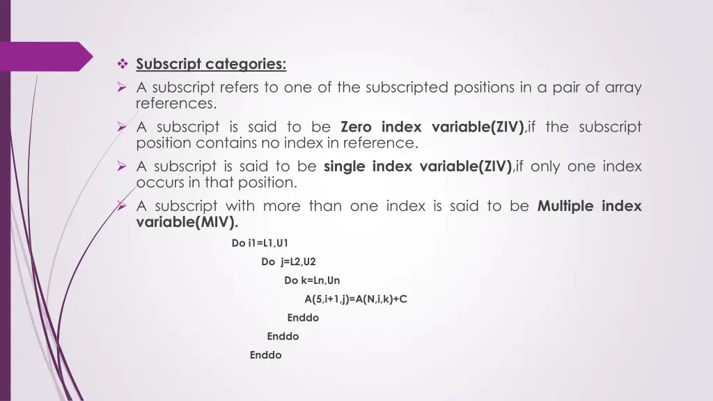 subscript categories a subscript refers