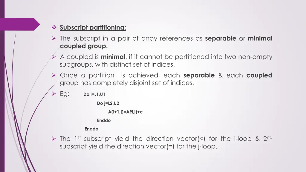 subscript partitioning the subscript in a pair