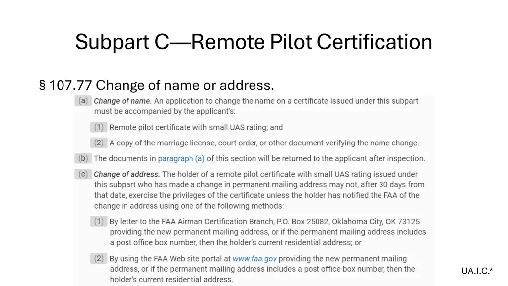 subpart c remote pilot certification 7