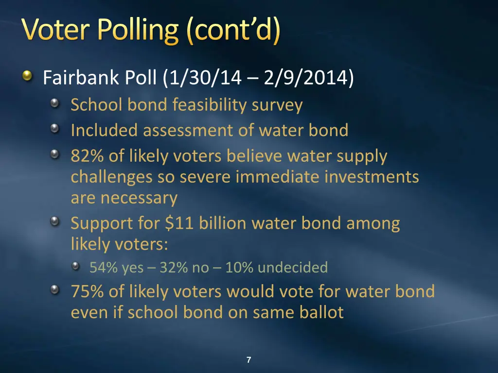 voter polling cont d