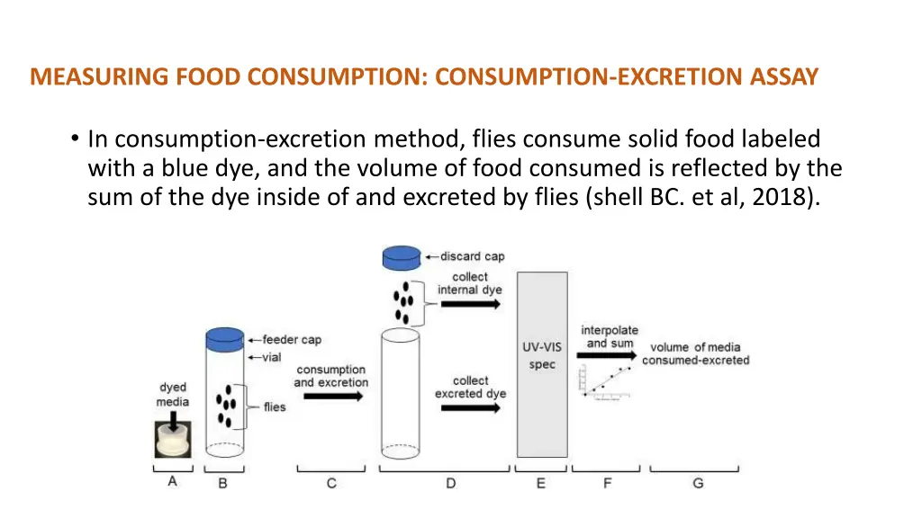 measuring food consumption consumption excretion