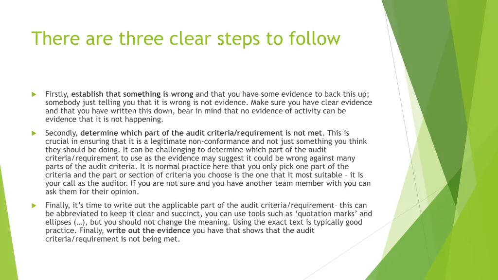 there are three clear steps to follow