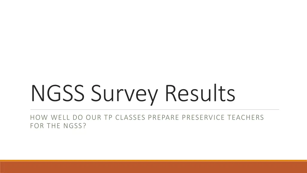 ngss survey results