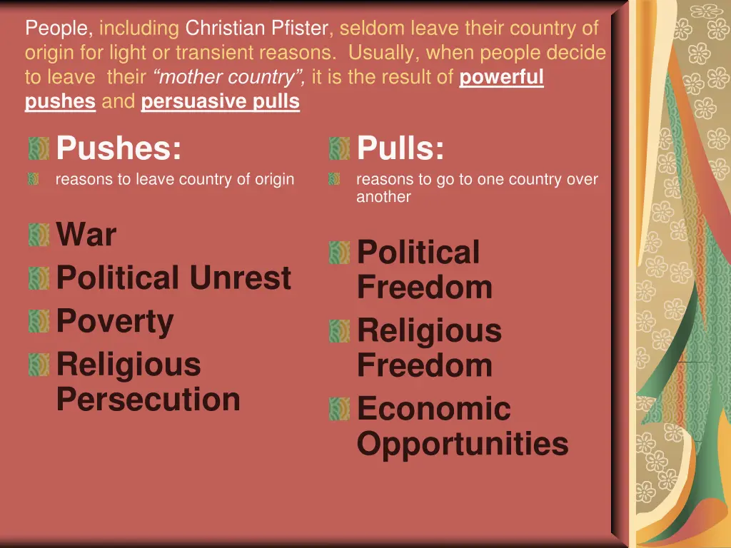 people including christian pfister seldom leave