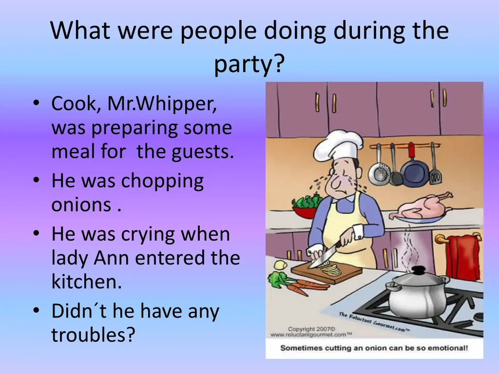 what were people doing during the party