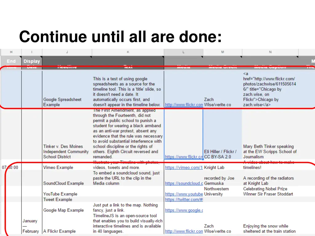 continue until all are done