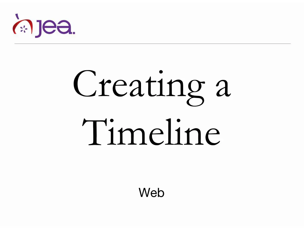 creating a timeline