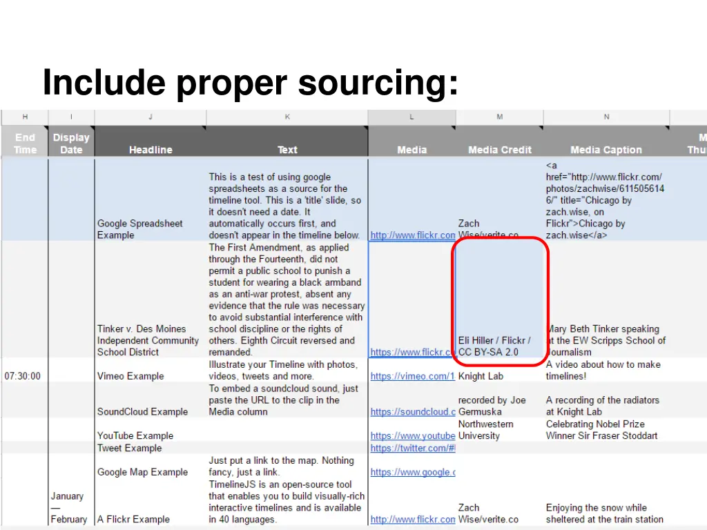 include proper sourcing