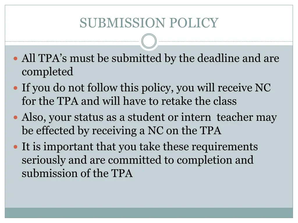 submission policy