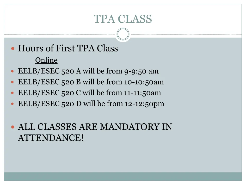 tpa class