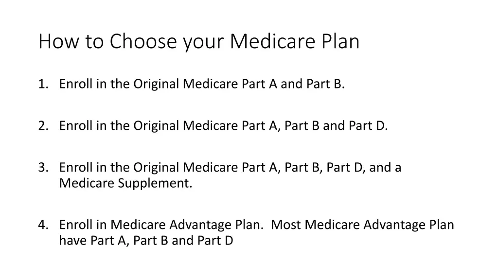 how to choose your medicare plan
