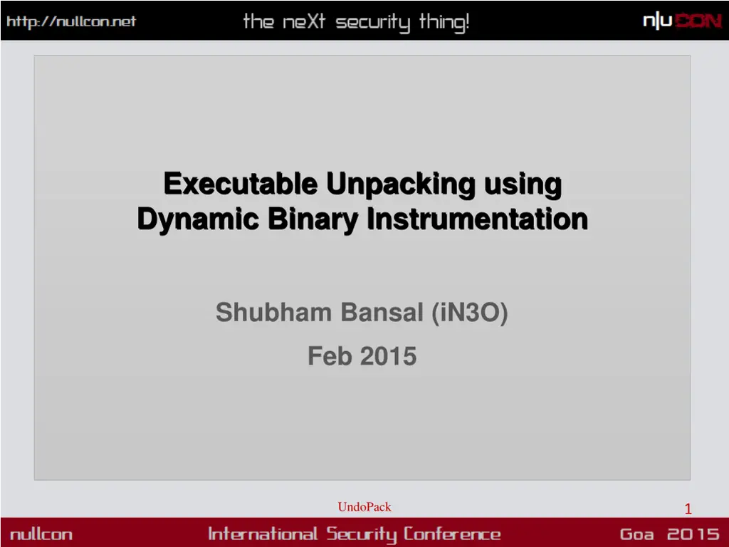 executable unpacking using dynamic binary