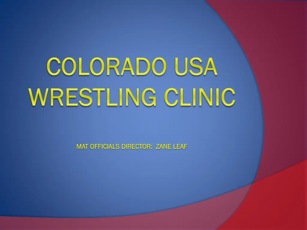 colorado usa wrestling clinic