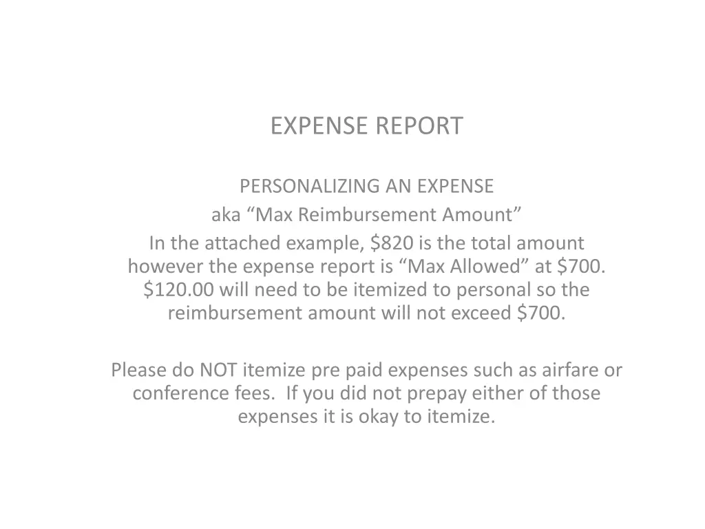 expense report