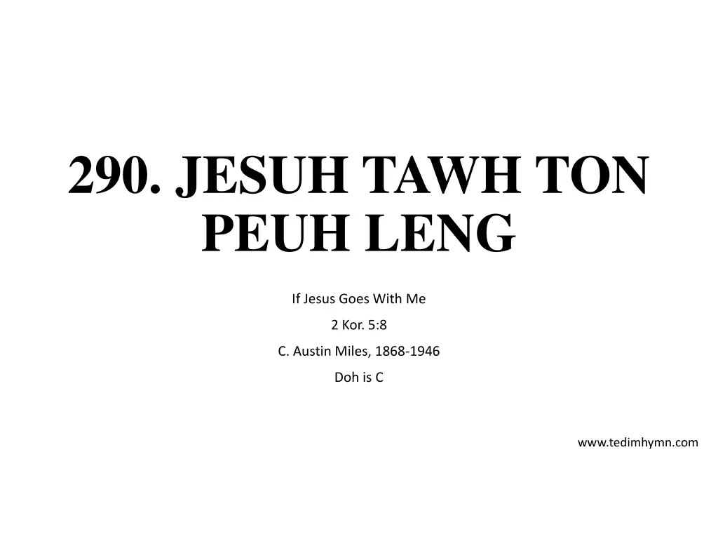 290 jesuh tawh ton peuh leng