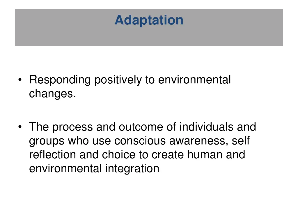 adaptation