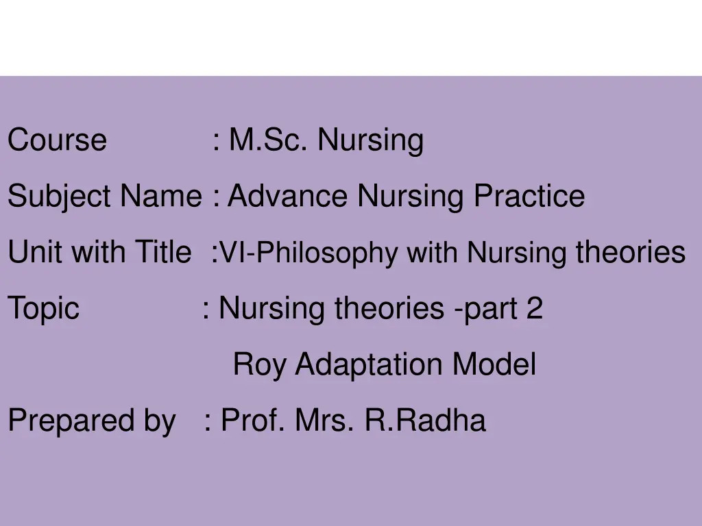 course m sc nursing